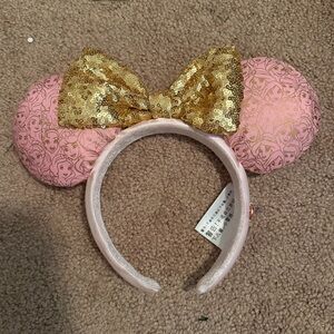 Disney Parks Princesses Ears with Gold Sequin Bow